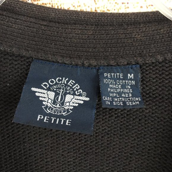 Dockers Cardigan Sweater 90s Grandpa Diamond Argyle Chunky Oversized Vintage - Picture 5 of 8